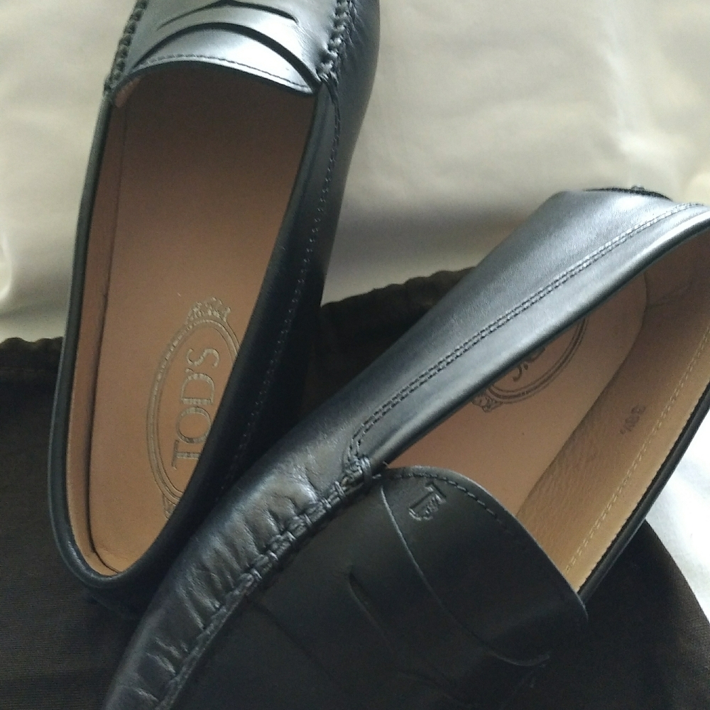 Authentic Tod's Black Loafers